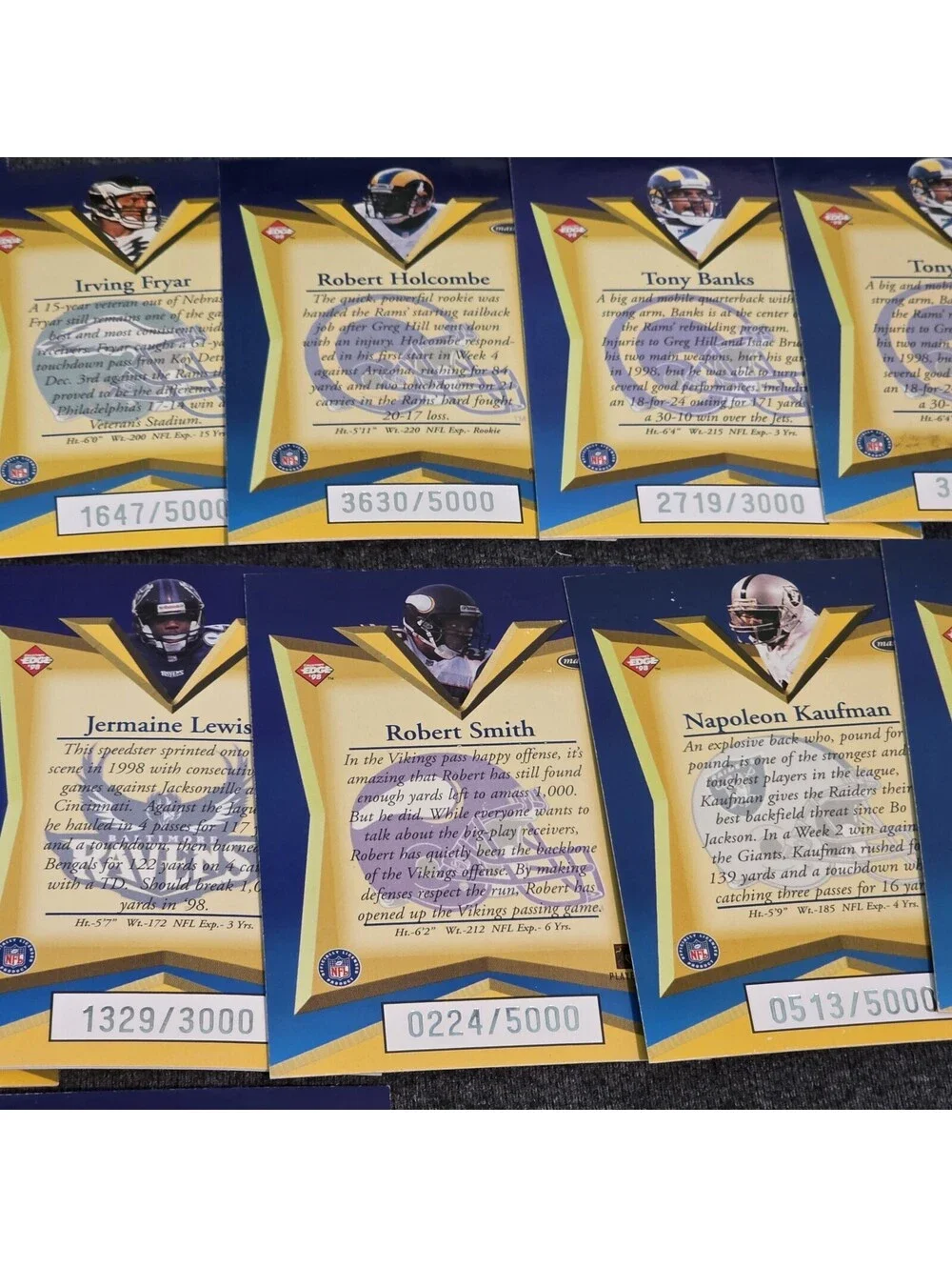 34 Card Lot 1998 Collector's Edge Masters All #/5000 NFL Football